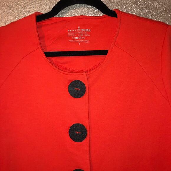 Neon Buddha Sporty Athletic Comfort Minimalist Simple Long Sleeve Button Jacket - Picture 3 of 6